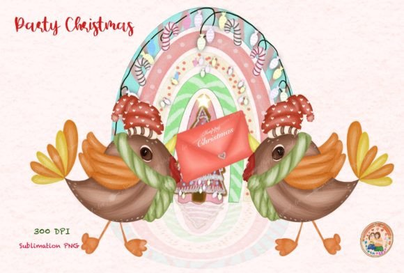 Animal Christmas Sublimation: Festive Illustrations for Local Brands
