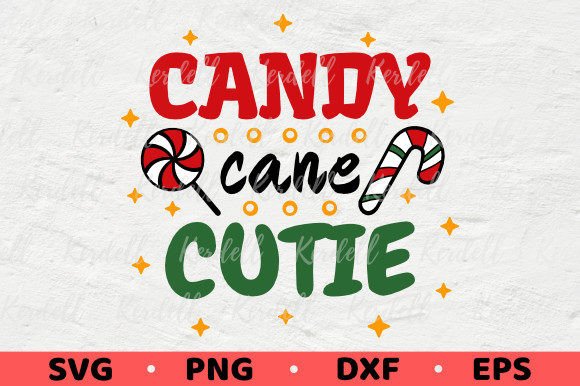 Candy Cane Cutie, Christmas Kids Canday Illustrations