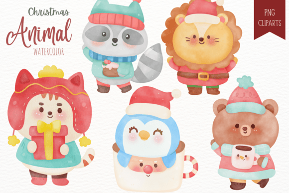 Christmas Animal Christmas Cartoon X Mas Illustrations