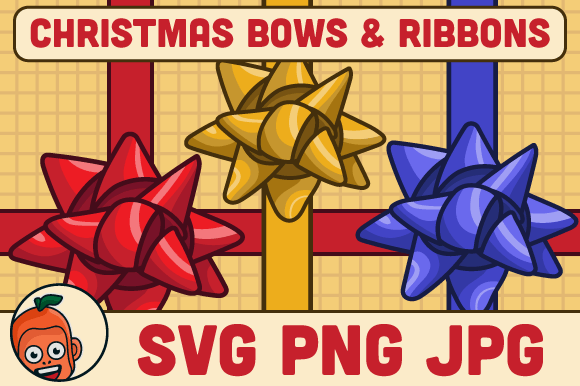 Christmas Bows and Ribbons Illustration for Festive Branding
