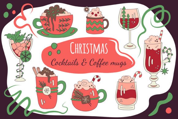 Christmas Cocktails and Coffee Mugs Clip Review