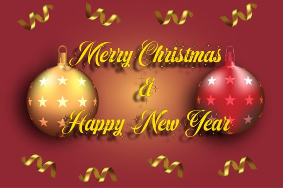 Christmas Day Happy New Year- Vector Illustrations Review