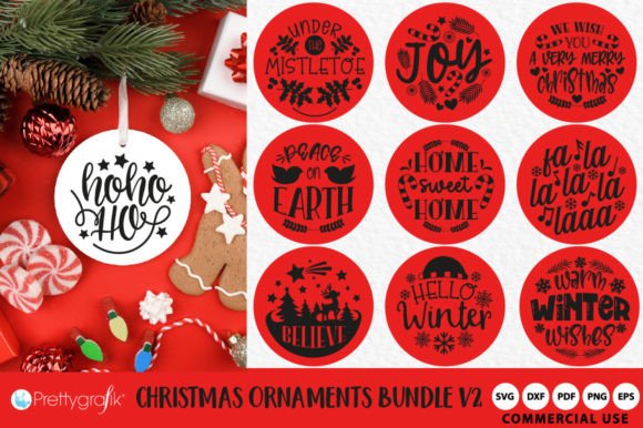 Christmas Ornaments SVG Cutting Files for Festive Illustrations