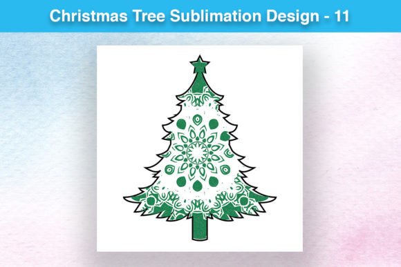 Christmas Tree Sublimation Design - 11 for Modern Illustrations