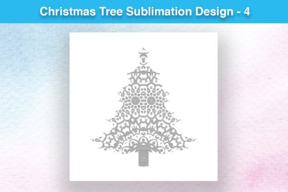 Christmas Tree Sublimation Design - 4: Festive Illustrations for Local Brands