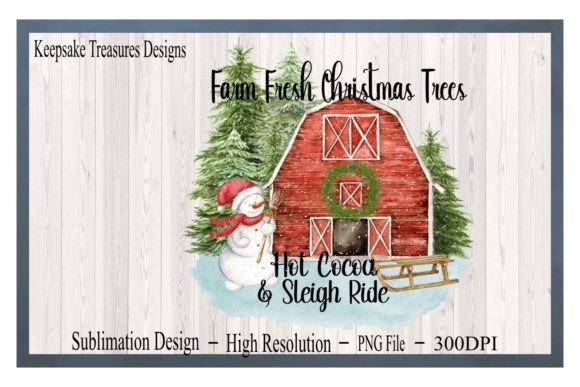 Farm Fresh Christmas Tree, PNG Design for Illustrations