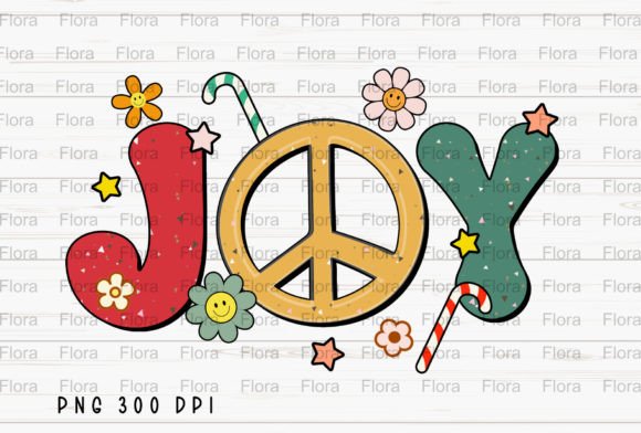 Joy Christmas Peace Sign New Year PNG Illustrations