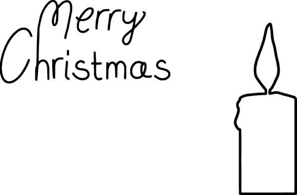 Merry Christmas Candle Banner Outline Review for Branding
