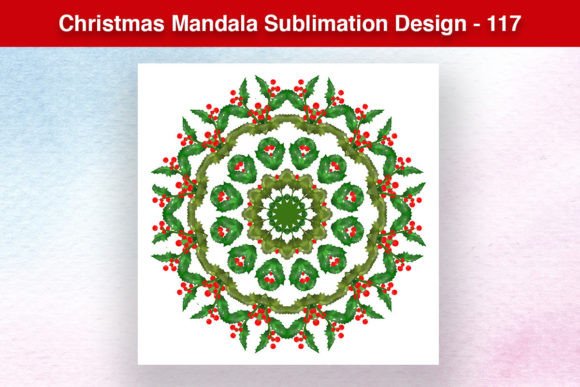 Merry Christmas Mandala Sublimation -117 for Modern Illustrations