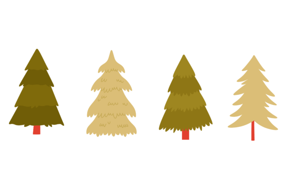Set Tree Christmas Bundle: Festive Illustrations for Branding